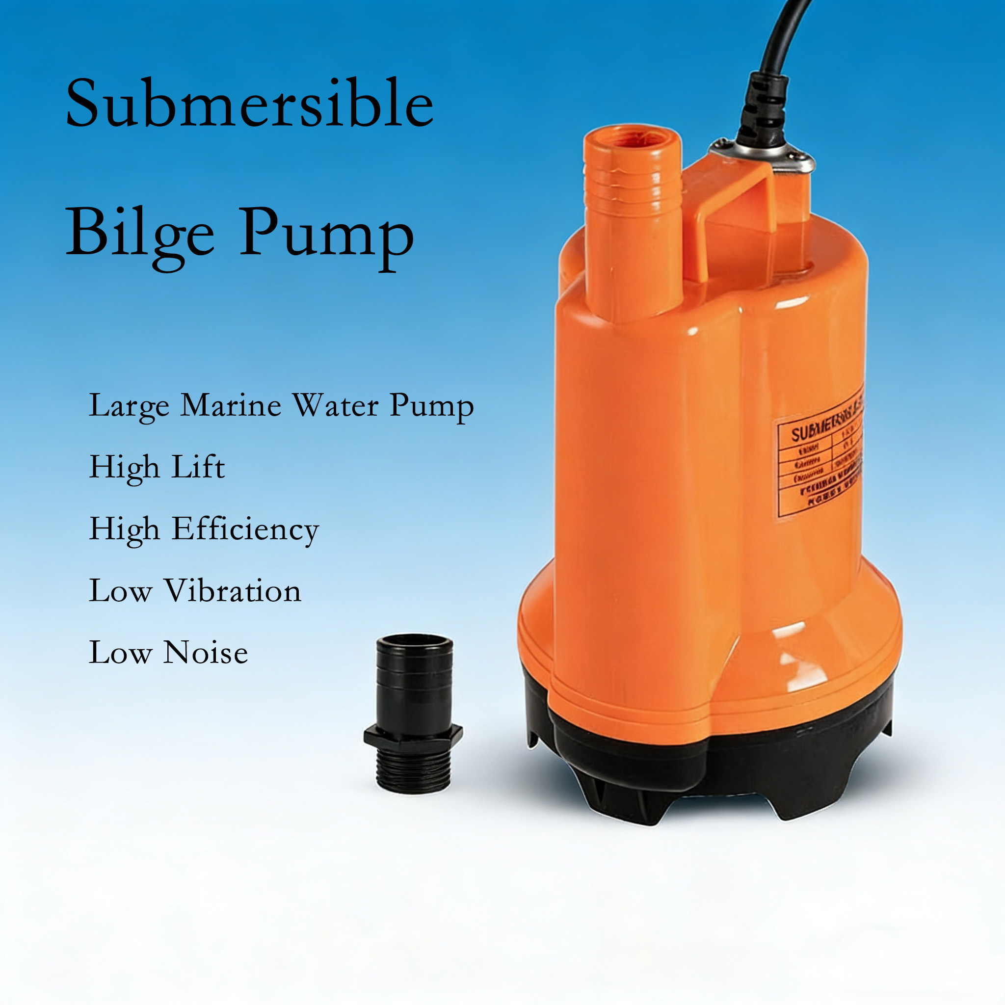 Fishing Boat Bilge Pump - 12V DC 수중 워터 펌프, 고유량