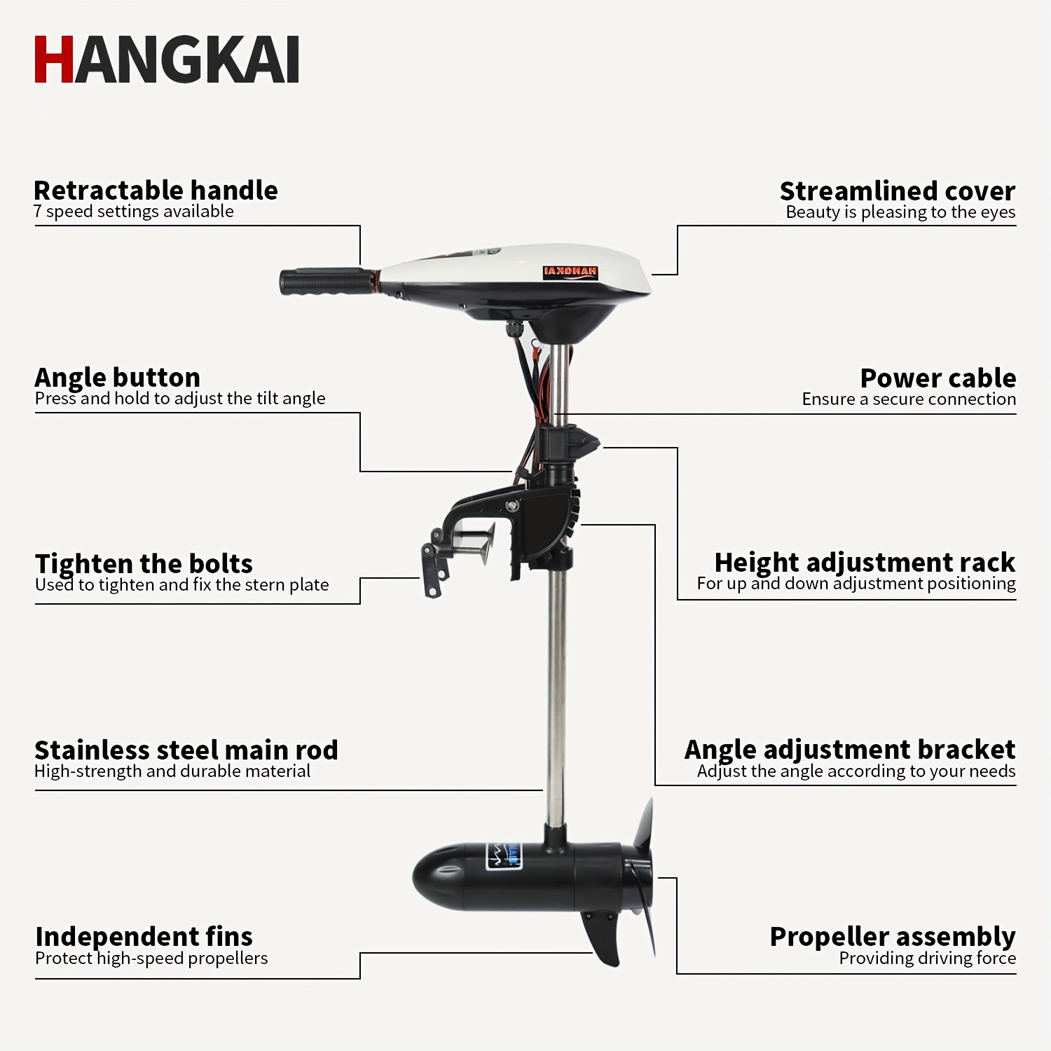 코에츠 행카이 55/65 파운드 추력 전기 트롤링 모터 - Fishing Boat Outboard Motor 리뷰 및 가격