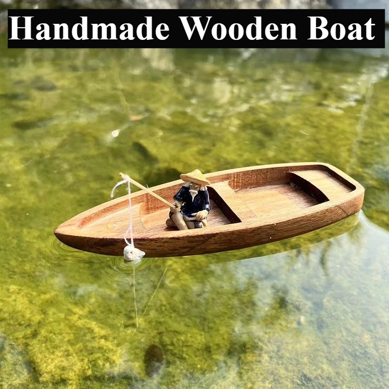 수제 나무 보트 미니 부동 보트 모델 어부 고양이 낚시 - Fishing Boat Oar 리뷰 및 가격