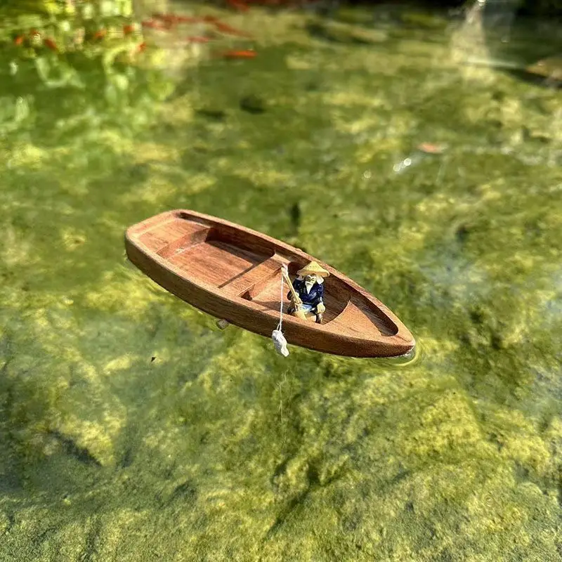 수제 나무 보트 미니 부동 보트 모델 어부 고양이 낚시 - Fishing Boat Oar 리뷰 및 가격